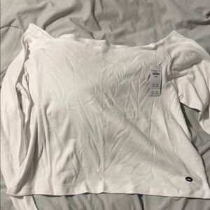 White Off-Shoulder Women's Top